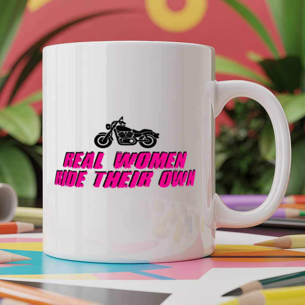 Real Women Ride Their Own Motorcycle Motorbike Biker