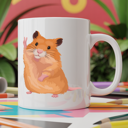 Hamster peace sign