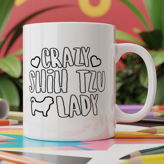 Crazy shih tzu lady dog