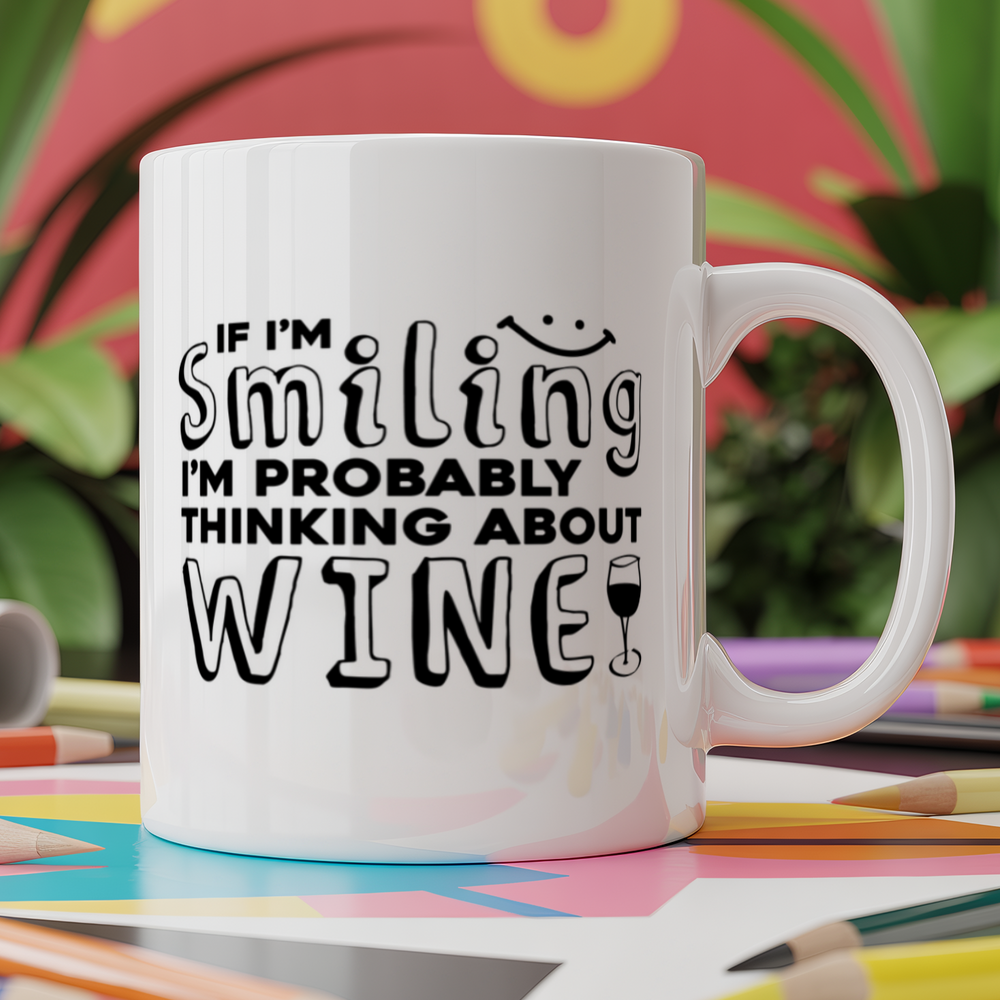 If I'm smiling I'm probably thinking about wine