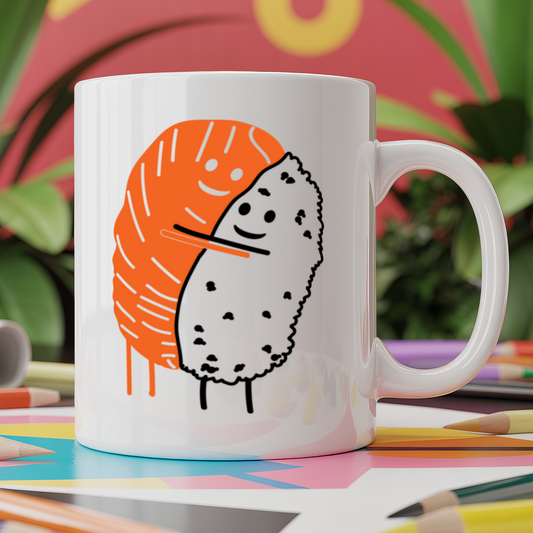 Sushi hug - illustration