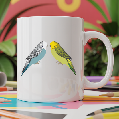 Two budgies