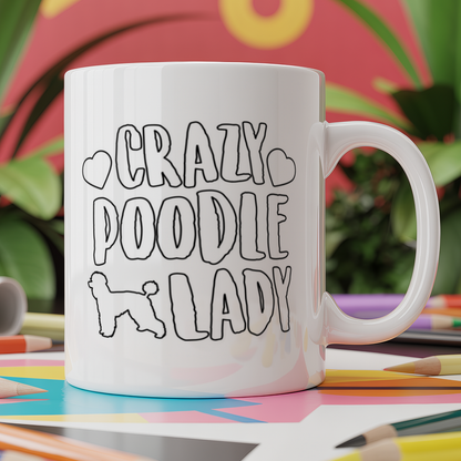 Crazy poodle lady dog