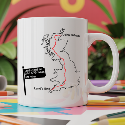 Land's End to John O'Groats Route Map