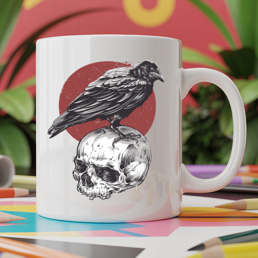 Crow On Skull
