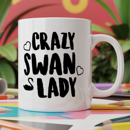 Crazy swan lady