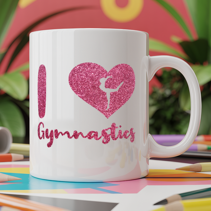 I love gymnastics - pink glitter