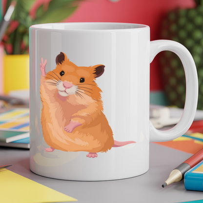 Hamster peace sign