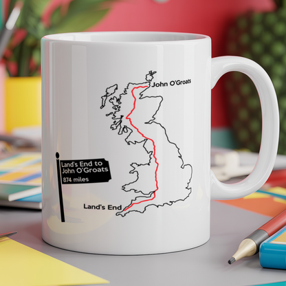 Land's End to John O'Groats Route Map