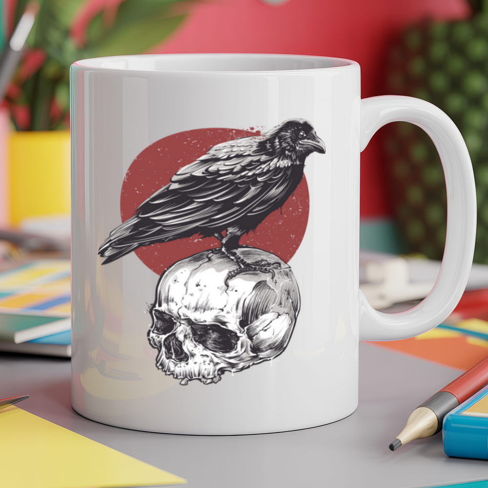 Crow On Skull