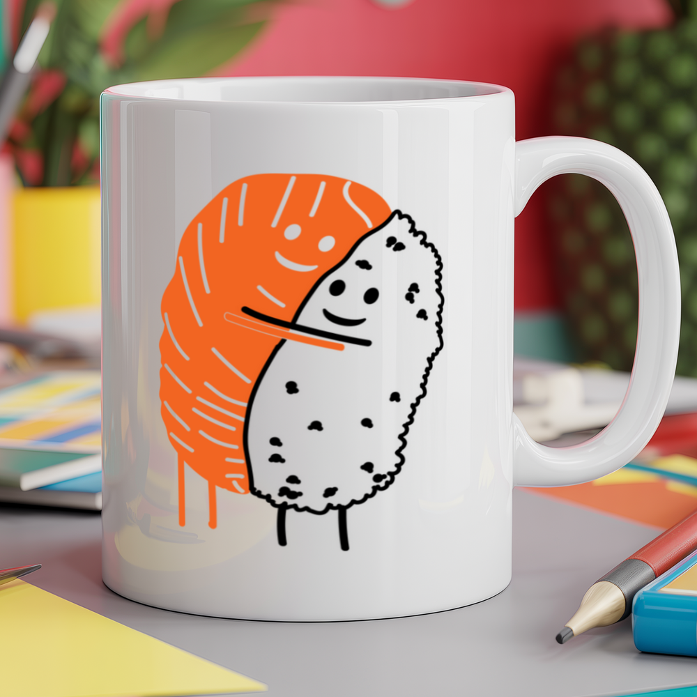 Sushi hug - illustration