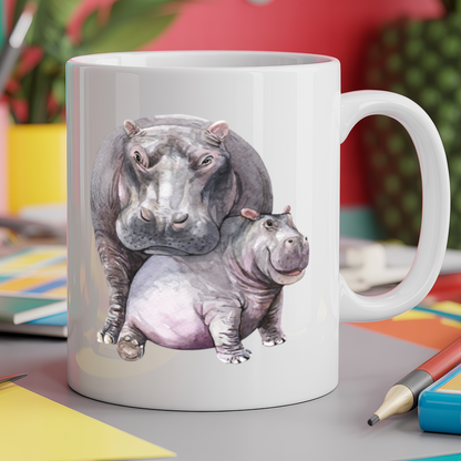 Hippo and baby