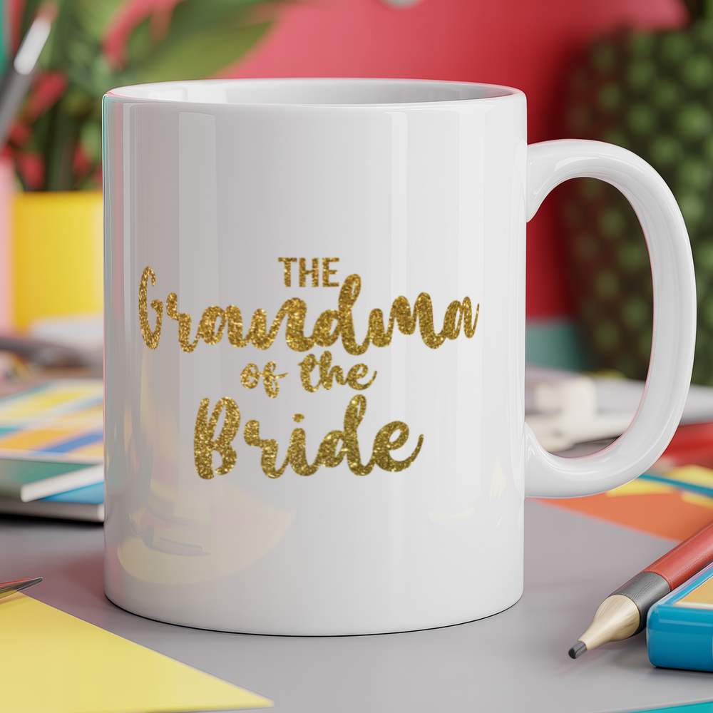 The grandma of the bride - gold glitter