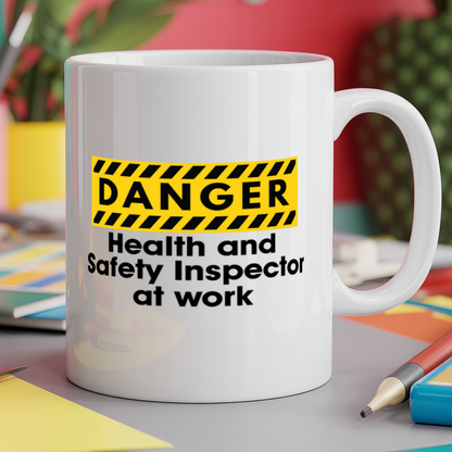 Danger Health and Safety Inspector at work