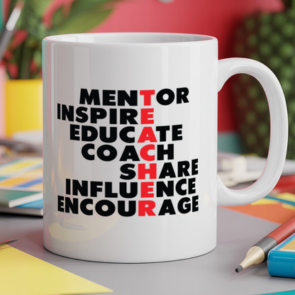 Teacher Definition (Mentor, Inspire, Educate, Coach, Share, Influence, Encourage)