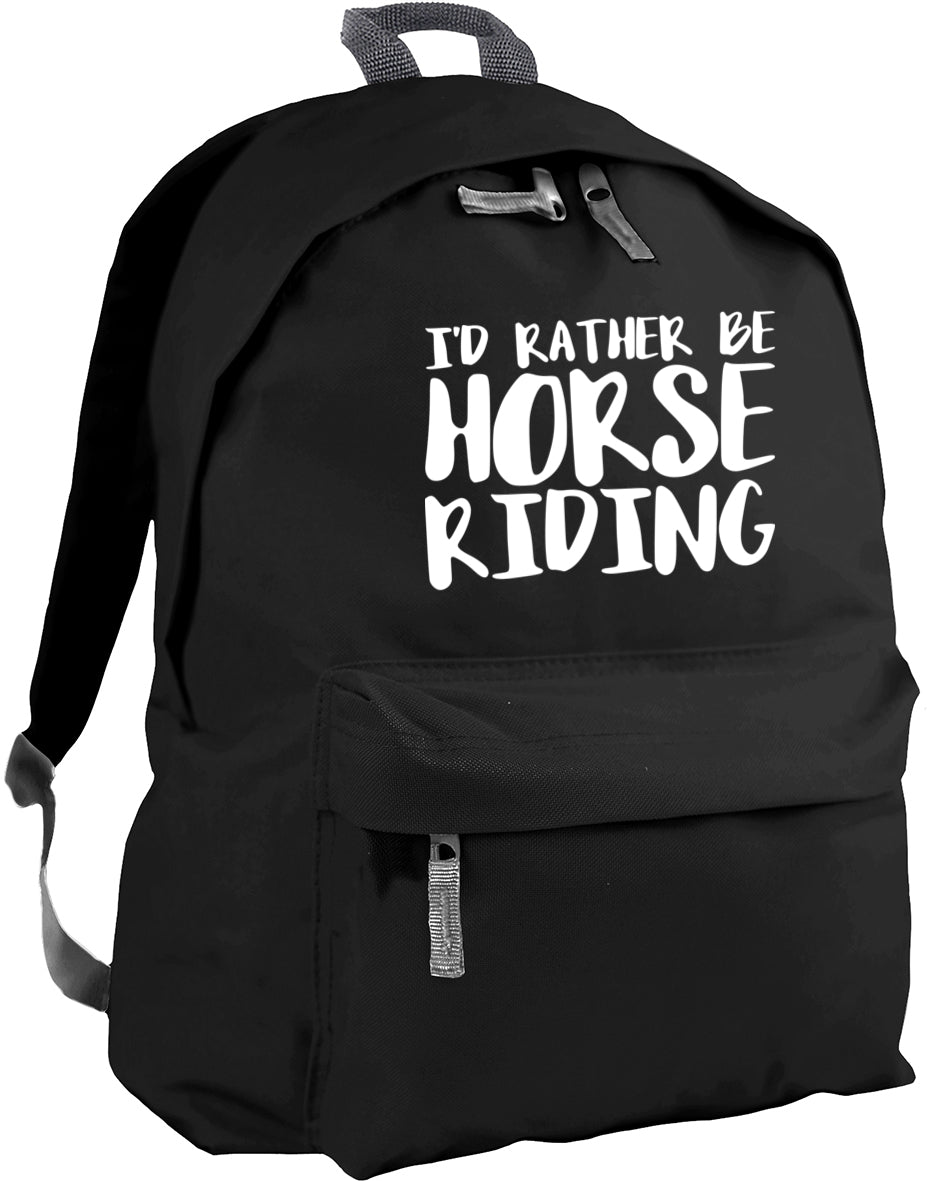 I'd Rather Be Horse Riding backpack