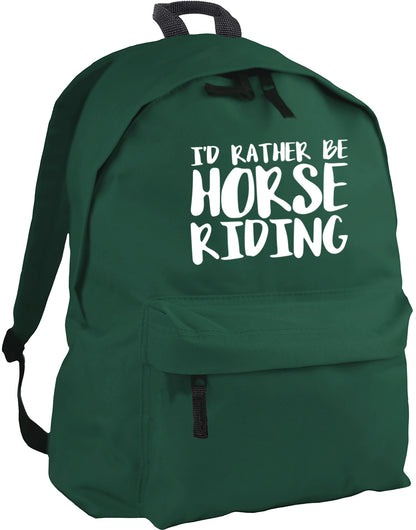 I'd Rather Be Horse Riding backpack