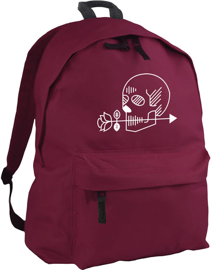 skull and arrow backpack