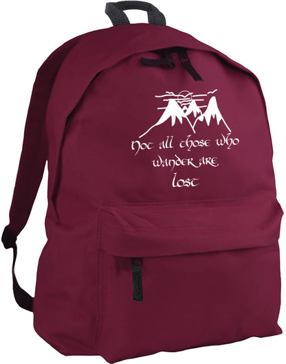 Not All Those Who Wander Are Lost Quote backpack