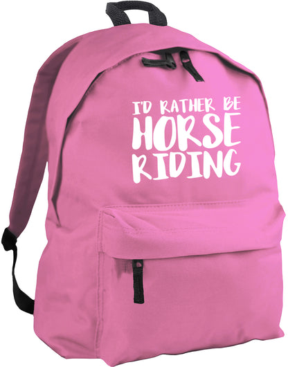 I'd Rather Be Horse Riding backpack