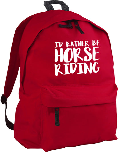 I'd Rather Be Horse Riding backpack