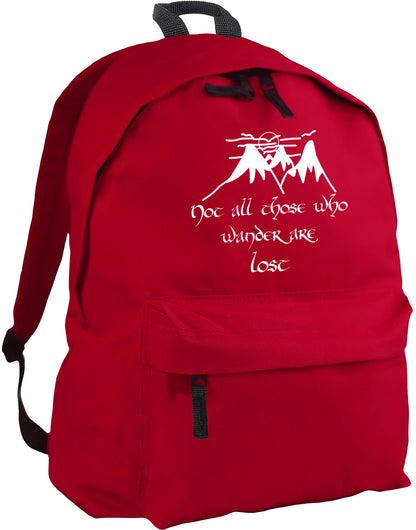 Not All Those Who Wander Are Lost Quote backpack