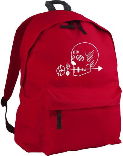 skull and arrow backpack