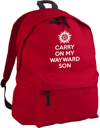 Carry On My Wayward Son backpack