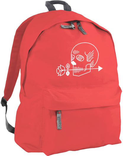 skull and arrow backpack