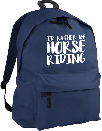 I'd Rather Be Horse Riding backpack