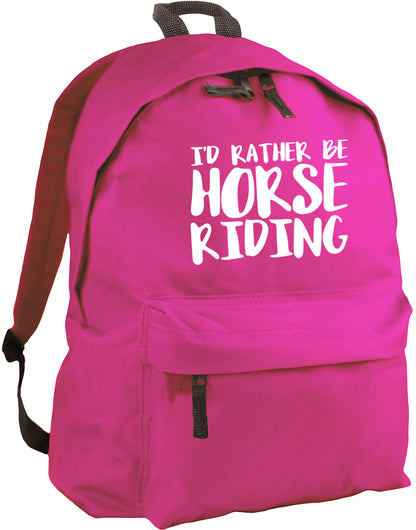 I'd Rather Be Horse Riding backpack