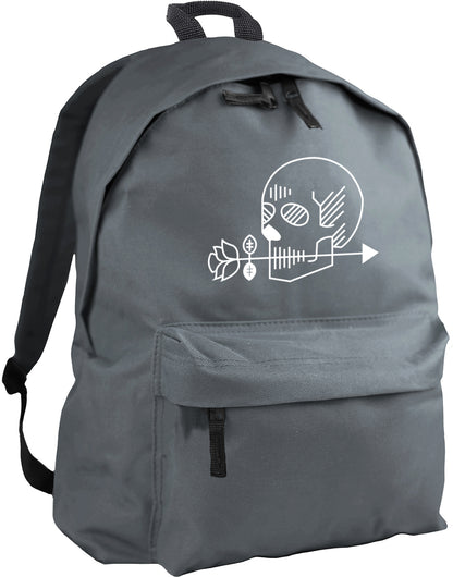 skull and arrow backpack
