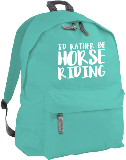 I'd Rather Be Horse Riding backpack