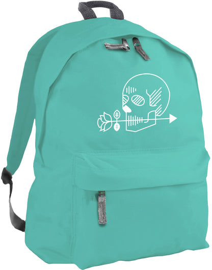 skull and arrow backpack
