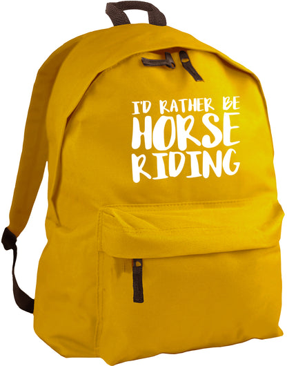 I'd Rather Be Horse Riding backpack