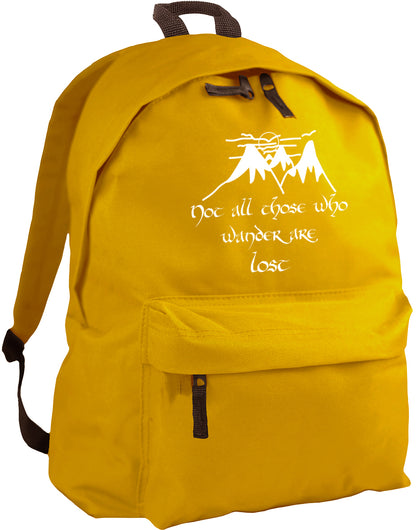 Not All Those Who Wander Are Lost Quote backpack
