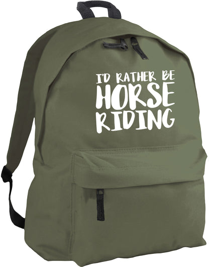 I'd Rather Be Horse Riding backpack