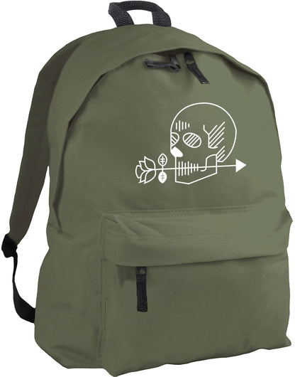 skull and arrow backpack