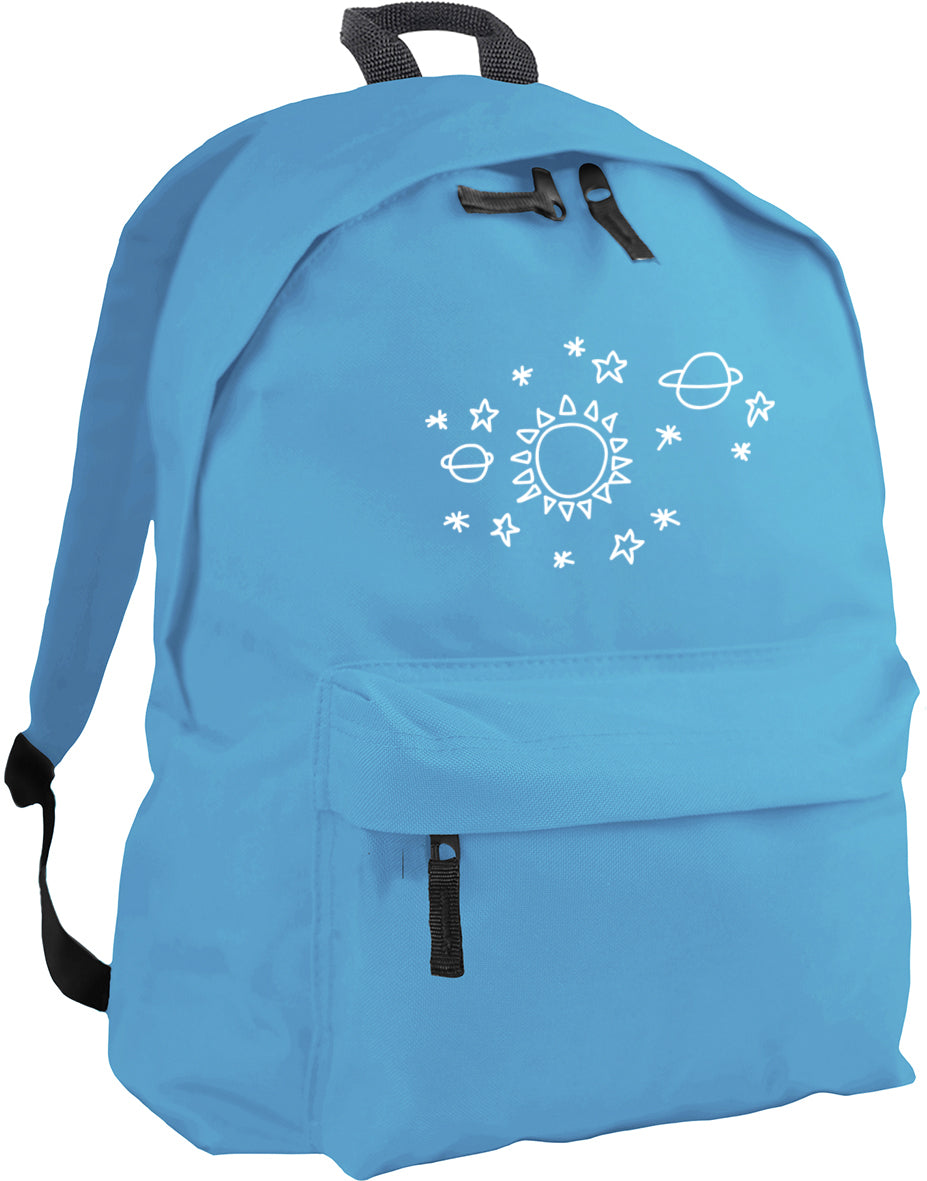 Sun star space pattern backpack