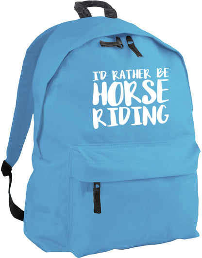 I'd Rather Be Horse Riding backpack