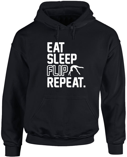 Eat Sleep Flip Repeat Gymnastics Gymnast unisex Hoodie hooded top