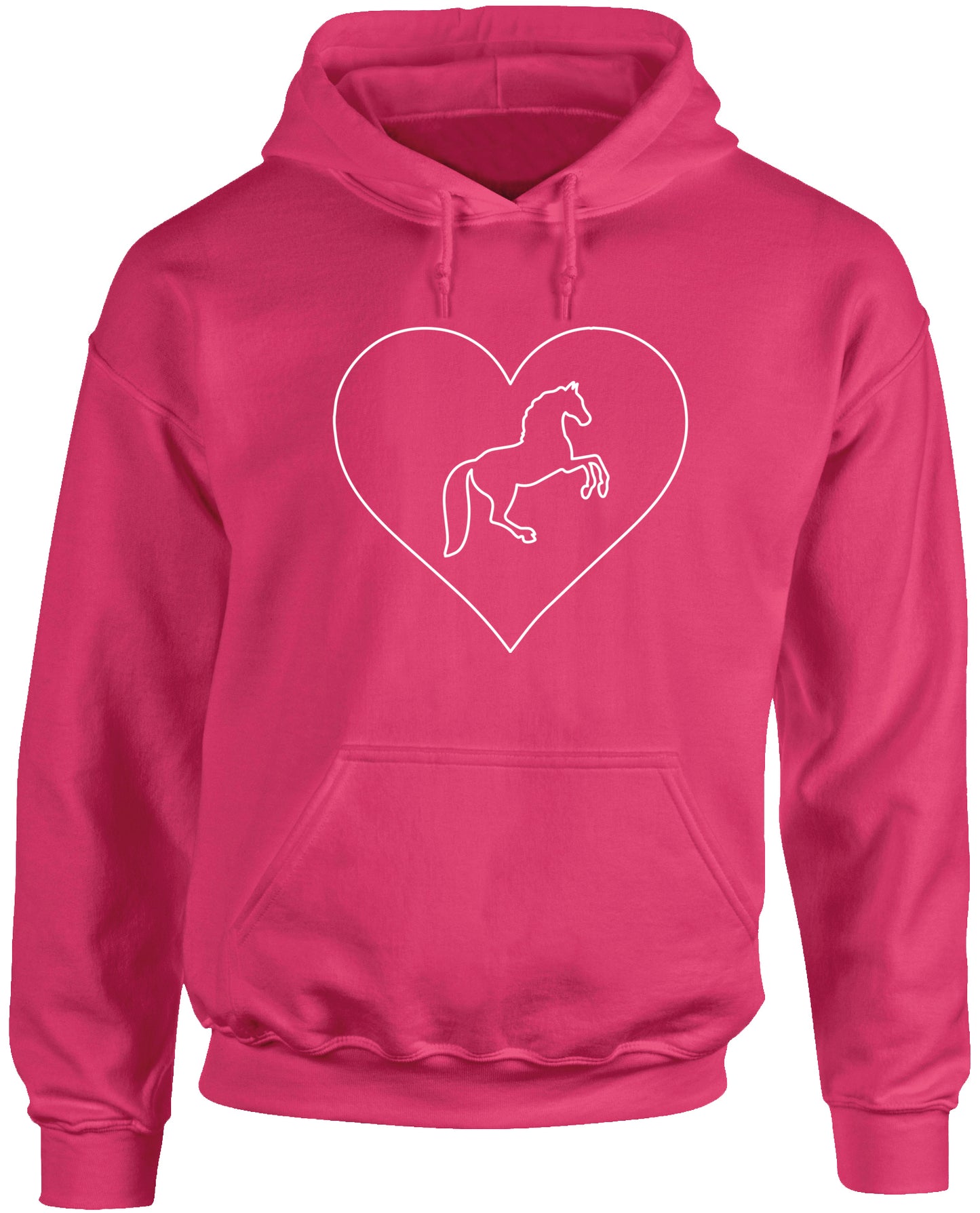 Heart Horse Riding unisex Hoodie hooded top