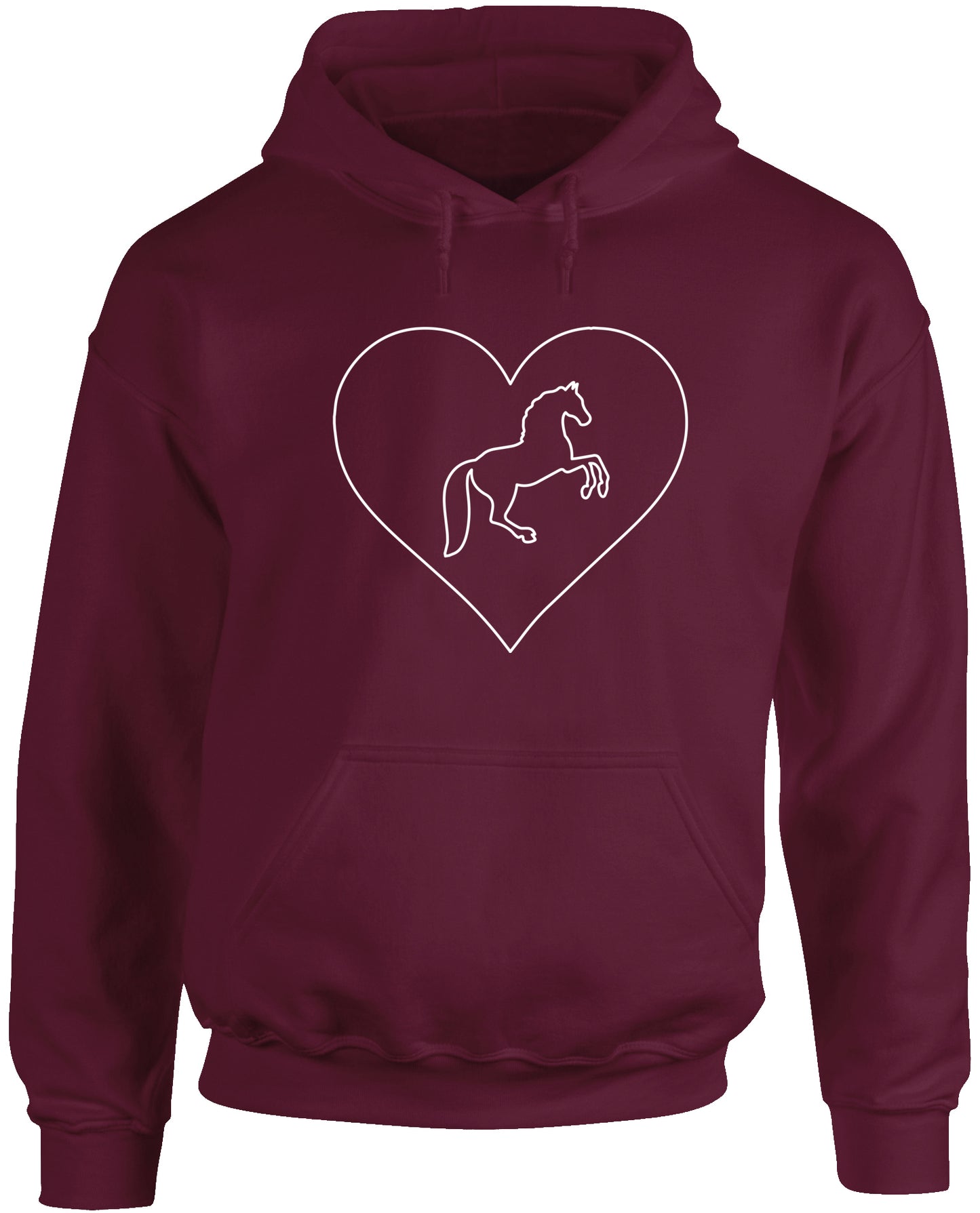 Heart Horse Riding unisex Hoodie hooded top