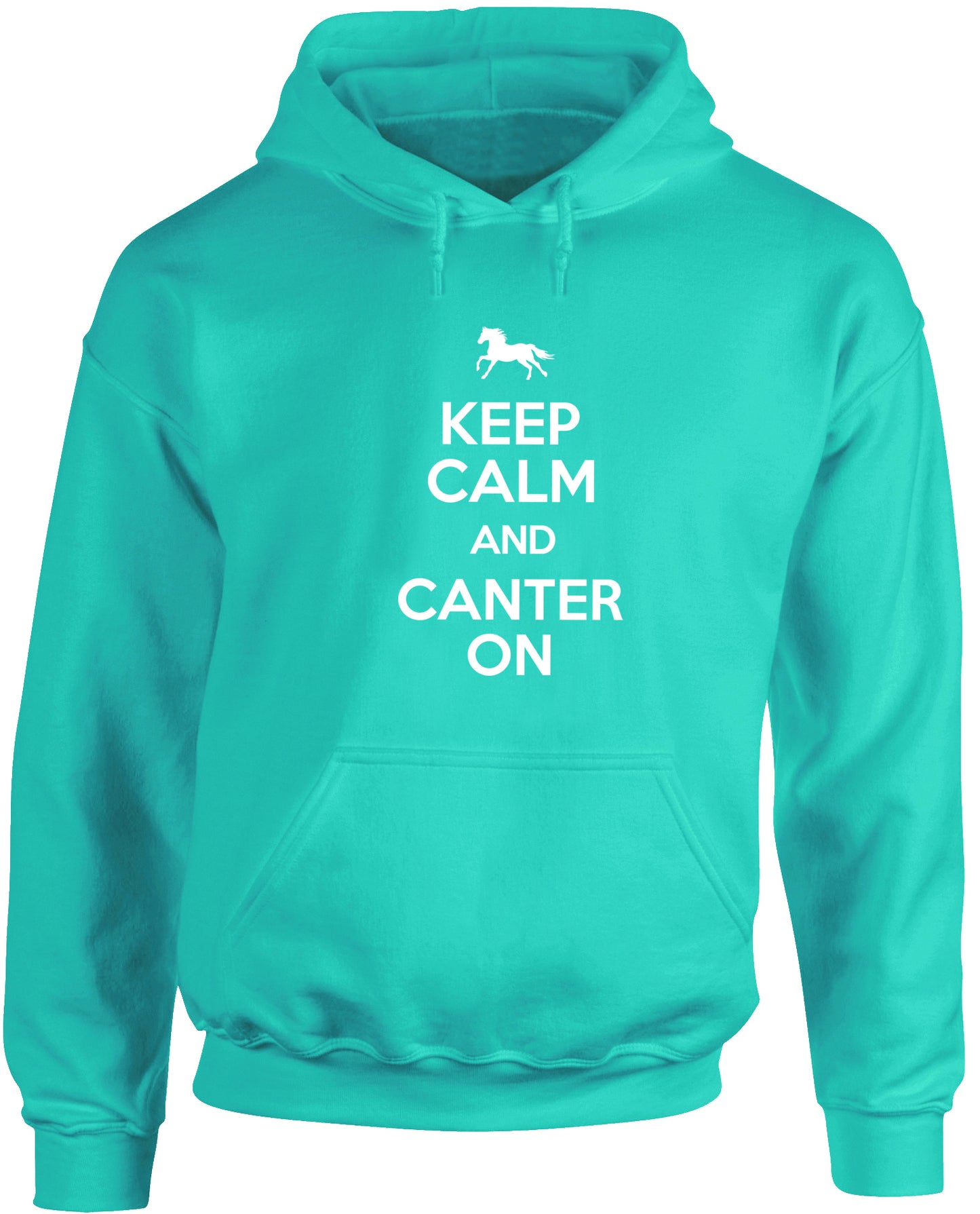 Keep Calm and Canter On Horse Riding unisex Hoodie hooded top