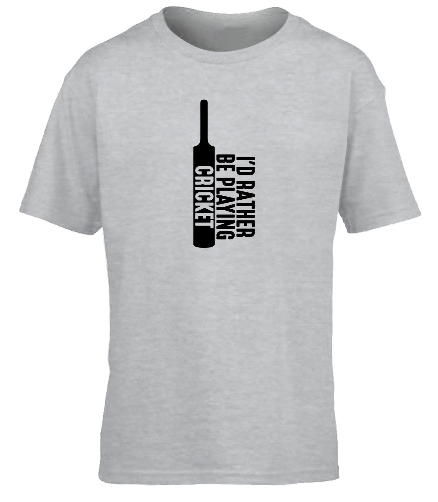 I'd Rather Be Playing Cricket (Printed Vertically) children's T-shirt