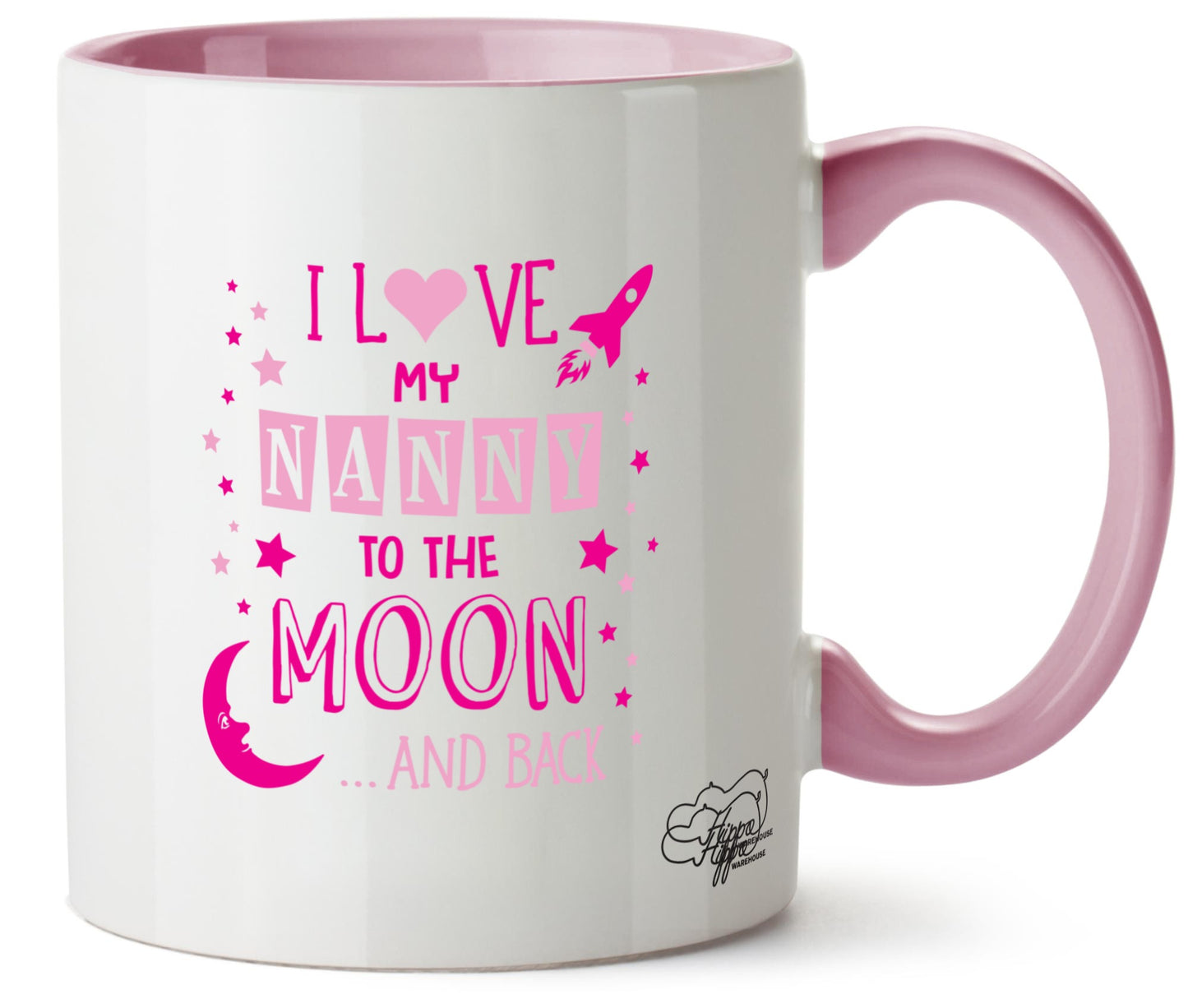 I Love My Nanny to the Moon and Back (Pink) Printed 11oz Mug