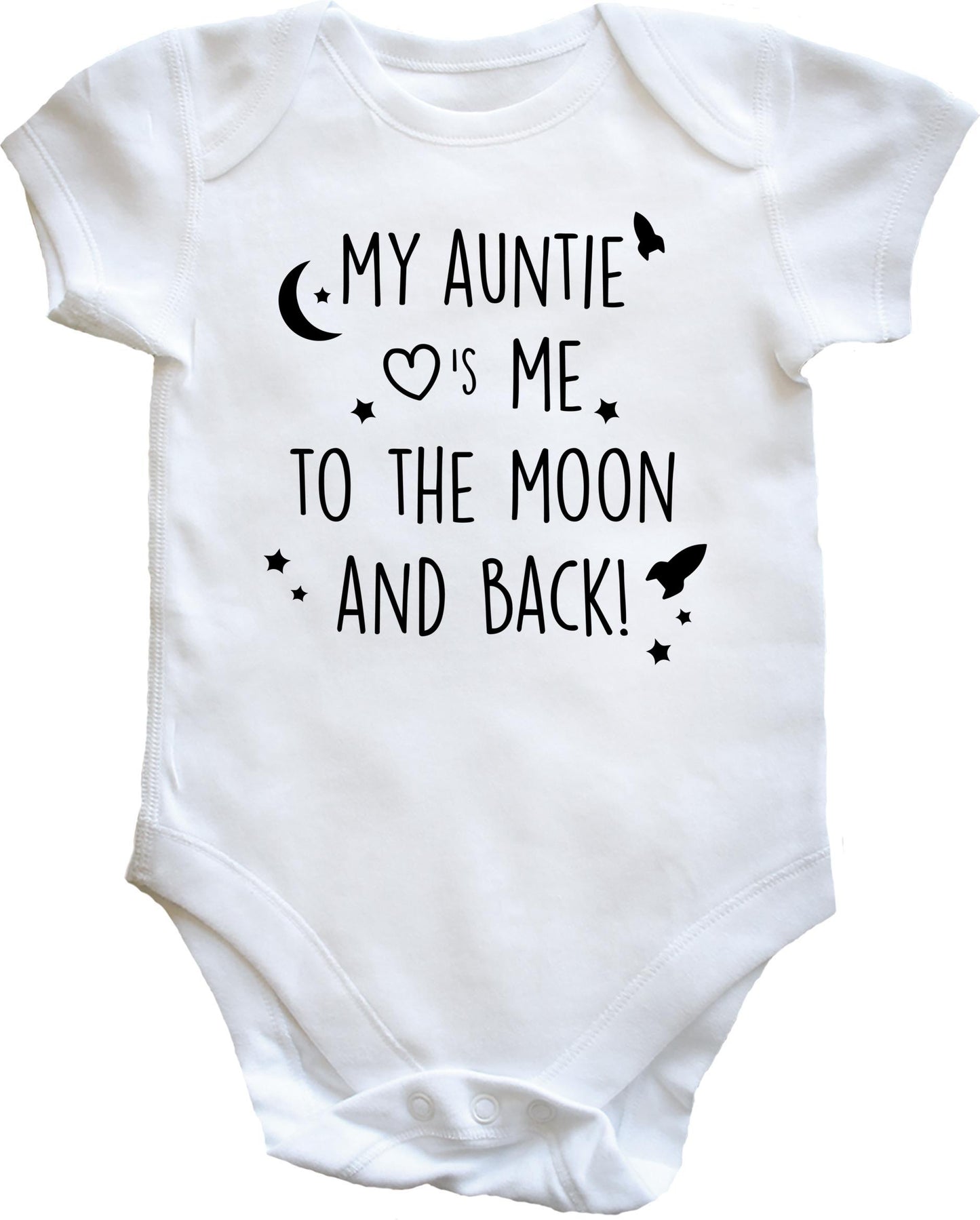 My Auntie Loves Me To The Moon And Back baby vest